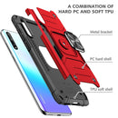 For Huawei P Smart S / Enjoy 10S / Y8P Magnetic Armor Shockproof TPU + PC Case with Metal Ring Holder(Red)