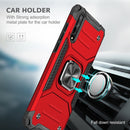 For Huawei P Smart S / Enjoy 10S / Y8P Magnetic Armor Shockproof TPU + PC Case with Metal Ring Holder(Red)
