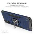 For Huawei P Smart S / Enjoy 10S / Y8P Magnetic Armor Shockproof TPU + PC Case with Metal Ring Holder(Blue)