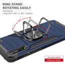 For Huawei P Smart S / Enjoy 10S / Y8P Magnetic Armor Shockproof TPU + PC Case with Metal Ring Holder(Blue)
