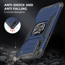 For Huawei P Smart S / Enjoy 10S / Y8P Magnetic Armor Shockproof TPU + PC Case with Metal Ring Holder(Blue)