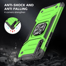 For Huawei P Smart S / Enjoy 10S / Y8P Magnetic Armor Shockproof TPU + PC Case with Metal Ring Holder(Green)