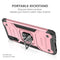For Huawei P Smart S / Enjoy 10S / Y8P Magnetic Armor Shockproof TPU + PC Case with Metal Ring Holder(Rose Gold)