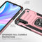 For Huawei P Smart S / Enjoy 10S / Y8P Magnetic Armor Shockproof TPU + PC Case with Metal Ring Holder(Rose Gold)