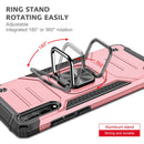 For Huawei P Smart S / Enjoy 10S / Y8P Magnetic Armor Shockproof TPU + PC Case with Metal Ring Holder(Rose Gold)