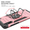 For Huawei P Smart S / Enjoy 10S / Y8P Magnetic Armor Shockproof TPU + PC Case with Metal Ring Holder(Rose Gold)