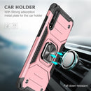 For Huawei P Smart S / Enjoy 10S / Y8P Magnetic Armor Shockproof TPU + PC Case with Metal Ring Holder(Rose Gold)