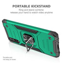 For Huawei P Smart S / Enjoy 10S / Y8P Magnetic Armor Shockproof TPU + PC Case with Metal Ring Holder(Dark Green)