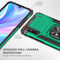 For Huawei P Smart S / Enjoy 10S / Y8P Magnetic Armor Shockproof TPU + PC Case with Metal Ring Holder(Dark Green)