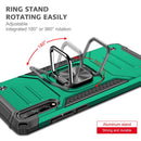 For Huawei P Smart S / Enjoy 10S / Y8P Magnetic Armor Shockproof TPU + PC Case with Metal Ring Holder(Dark Green)