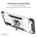 For Huawei P Smart S / Enjoy 10S / Y8P Magnetic Armor Shockproof TPU + PC Case with Metal Ring Holder(Silver)