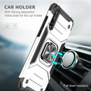 For Huawei P Smart S / Enjoy 10S / Y8P Magnetic Armor Shockproof TPU + PC Case with Metal Ring Holder(Silver)