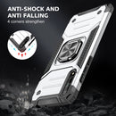 For Huawei P Smart S / Enjoy 10S / Y8P Magnetic Armor Shockproof TPU + PC Case with Metal Ring Holder(Silver)