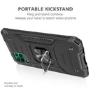 For Huawei P40 Lite / Nova 6 SE / Nova 7i Magnetic Armor Shockproof TPU + PC Case with Metal Ring Holder(Black)