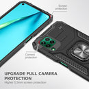 For Huawei P40 Lite / Nova 6 SE / Nova 7i Magnetic Armor Shockproof TPU + PC Case with Metal Ring Holder(Black)