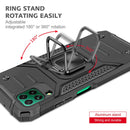 For Huawei P40 Lite / Nova 6 SE / Nova 7i Magnetic Armor Shockproof TPU + PC Case with Metal Ring Holder(Black)