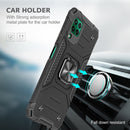 For Huawei P40 Lite / Nova 6 SE / Nova 7i Magnetic Armor Shockproof TPU + PC Case with Metal Ring Holder(Black)