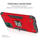 For Huawei P40 Lite / Nova 6 SE / Nova 7i Magnetic Armor Shockproof TPU + PC Case with Metal Ring Holder(Red)