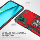 For Huawei P40 Lite / Nova 6 SE / Nova 7i Magnetic Armor Shockproof TPU + PC Case with Metal Ring Holder(Red)