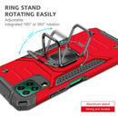 For Huawei P40 Lite / Nova 6 SE / Nova 7i Magnetic Armor Shockproof TPU + PC Case with Metal Ring Holder(Red)