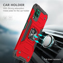 For Huawei P40 Lite / Nova 6 SE / Nova 7i Magnetic Armor Shockproof TPU + PC Case with Metal Ring Holder(Red)