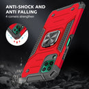 For Huawei P40 Lite / Nova 6 SE / Nova 7i Magnetic Armor Shockproof TPU + PC Case with Metal Ring Holder(Red)