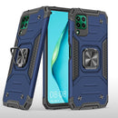 For Huawei P40 Lite / Nova 6 SE / Nova 7i Magnetic Armor Shockproof TPU + PC Case with Metal Ring Holder(Blue)
