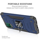 For Huawei P40 Lite / Nova 6 SE / Nova 7i Magnetic Armor Shockproof TPU + PC Case with Metal Ring Holder(Blue)