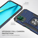 For Huawei P40 Lite / Nova 6 SE / Nova 7i Magnetic Armor Shockproof TPU + PC Case with Metal Ring Holder(Blue)
