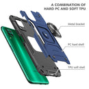 For Huawei P40 Lite / Nova 6 SE / Nova 7i Magnetic Armor Shockproof TPU + PC Case with Metal Ring Holder(Blue)
