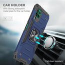 For Huawei P40 Lite / Nova 6 SE / Nova 7i Magnetic Armor Shockproof TPU + PC Case with Metal Ring Holder(Blue)