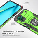 For Huawei P40 Lite / Nova 6 SE / Nova 7i Magnetic Armor Shockproof TPU + PC Case with Metal Ring Holder(Green)