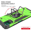 For Huawei P40 Lite / Nova 6 SE / Nova 7i Magnetic Armor Shockproof TPU + PC Case with Metal Ring Holder(Green)