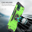 For Huawei P40 Lite / Nova 6 SE / Nova 7i Magnetic Armor Shockproof TPU + PC Case with Metal Ring Holder(Green)