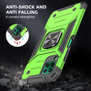 For Huawei P40 Lite / Nova 6 SE / Nova 7i Magnetic Armor Shockproof TPU + PC Case with Metal Ring Holder(Green)