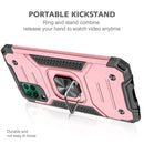 For Huawei P40 Lite / Nova 6 SE / Nova 7i Magnetic Armor Shockproof TPU + PC Case with Metal Ring Holder(Rose Gold)