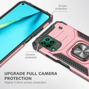 For Huawei P40 Lite / Nova 6 SE / Nova 7i Magnetic Armor Shockproof TPU + PC Case with Metal Ring Holder(Rose Gold)