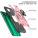 For Huawei P40 Lite / Nova 6 SE / Nova 7i Magnetic Armor Shockproof TPU + PC Case with Metal Ring Holder(Rose Gold)