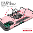 For Huawei P40 Lite / Nova 6 SE / Nova 7i Magnetic Armor Shockproof TPU + PC Case with Metal Ring Holder(Rose Gold)