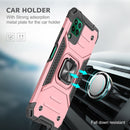 For Huawei P40 Lite / Nova 6 SE / Nova 7i Magnetic Armor Shockproof TPU + PC Case with Metal Ring Holder(Rose Gold)