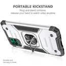 For Huawei P40 Lite / Nova 6 SE / Nova 7i Magnetic Armor Shockproof TPU + PC Case with Metal Ring Holder(Silver)