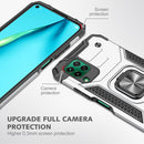 For Huawei P40 Lite / Nova 6 SE / Nova 7i Magnetic Armor Shockproof TPU + PC Case with Metal Ring Holder(Silver)