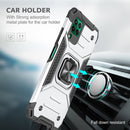 For Huawei P40 Lite / Nova 6 SE / Nova 7i Magnetic Armor Shockproof TPU + PC Case with Metal Ring Holder(Silver)