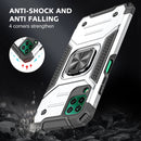 For Huawei P40 Lite / Nova 6 SE / Nova 7i Magnetic Armor Shockproof TPU + PC Case with Metal Ring Holder(Silver)