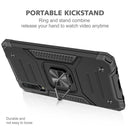 For Huawei Y9s Magnetic Armor Shockproof TPU + PC Case with Metal Ring Holder(Black)