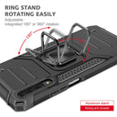 For Huawei Y9s Magnetic Armor Shockproof TPU + PC Case with Metal Ring Holder(Black)