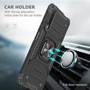 For Huawei Y9s Magnetic Armor Shockproof TPU + PC Case with Metal Ring Holder(Black)