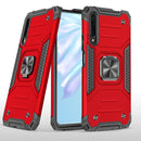 For Huawei Y9s Magnetic Armor Shockproof TPU + PC Case with Metal Ring Holder(Red)