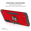 For Huawei Y9s Magnetic Armor Shockproof TPU + PC Case with Metal Ring Holder(Red)