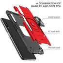 For Huawei Y9s Magnetic Armor Shockproof TPU + PC Case with Metal Ring Holder(Red)